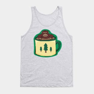 Bigfoot in a Coffee Cup Tank Top